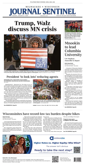 Cover of Milwaukee Journal Sentinel