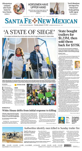 Cover of Santa Fe New Mexican