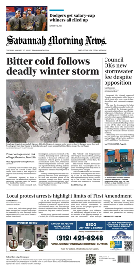 Cover of Savannah Morning News