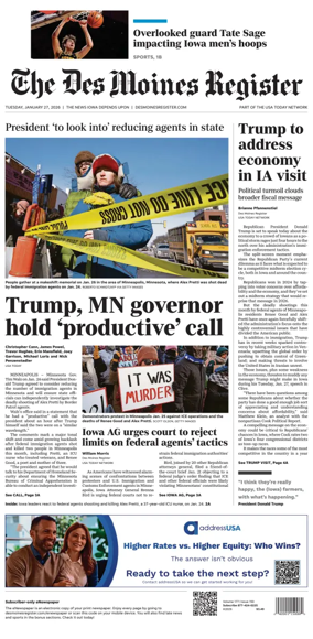 Cover of The Des Moines Register