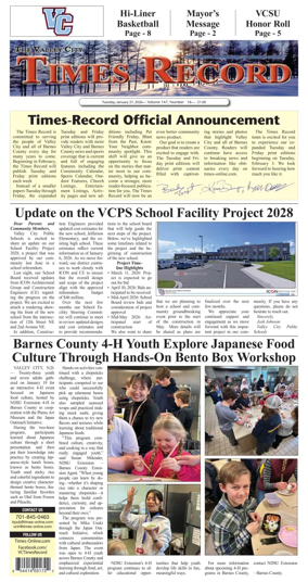 Cover of Valley City Times-Record