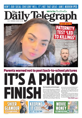 Cover of The Daily Telegraph (Sydney)