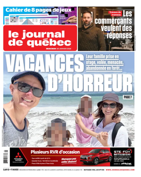 Cover of Le Journal de Quebec