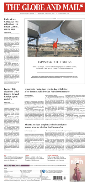 Cover of The Globe and Mail (BC Edition)