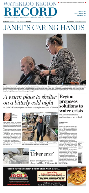 Cover of Waterloo Region Record