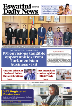 Cover of Eswatini Daily News