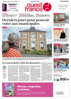 Cover of Ouest France (Chateaubriant)