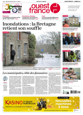 Cover of Ouest-France (Saint-Brieuc Lamballe)