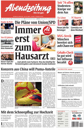 Cover of Abendzeitung Munchen