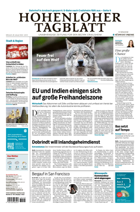 Cover of Hohenloher Tagblatt