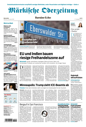 Cover of Markische Oderzeitung Eberswalde