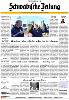 Cover of Schwabische Zeitung (Sigmaringen)