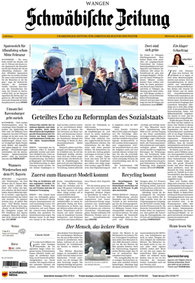 Cover of Schwabische Zeitung (Wangen)