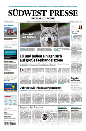 Cover of SUDWEST PRESSE - Neckar-Chronik