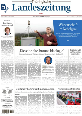 Cover of Thuringische Landeszeitung (Erfurt)
