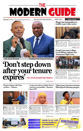 Cover of The Modern Guide Newspaper (Ghana)