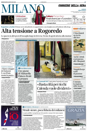 Cover of Corriere della Sera (Milano)