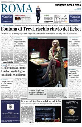 Cover of Corriere della Sera (Roma)