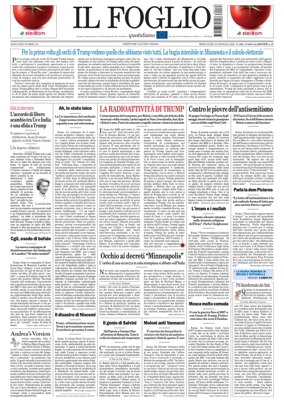Cover of Il Foglio Quotidiano