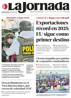 Cover of La Jornada