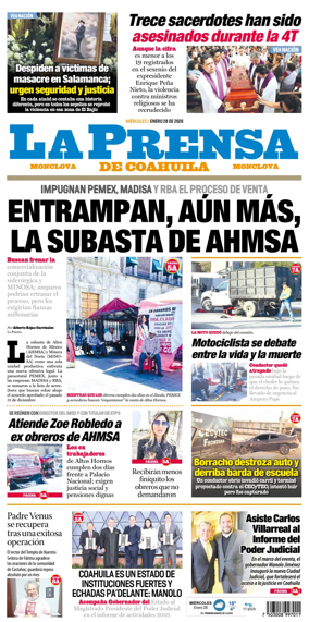 Cover of La Prensa de Coahuila