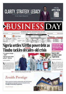 Cover of Business Day (Nigeria)