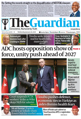 Cover of The Guardian Nigeria