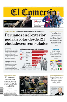 Cover of Diario El Comercio