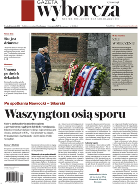 Cover of Gazeta Wyborcza Stoleczna