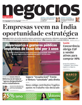 Cover of Jornal de Negocios