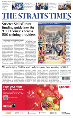Cover of The Straits Times