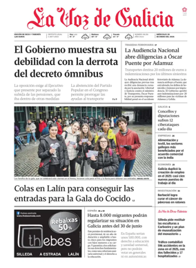 Cover of La Voz de Galicia (Deza)