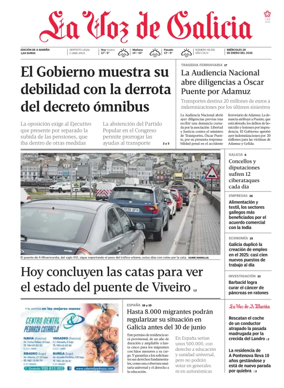 Cover of La Voz de Galicia (Viveiro)