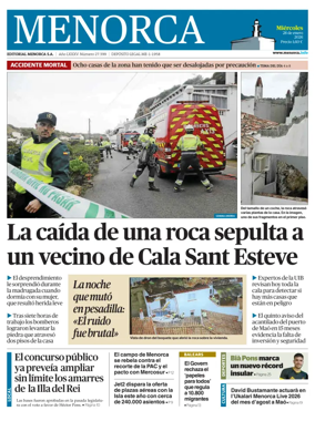 Cover of Menorca Diario Insular