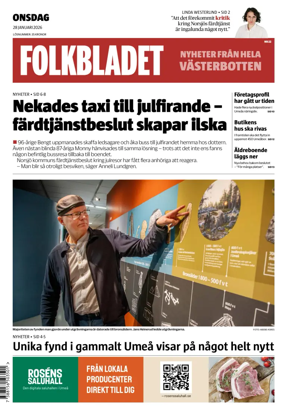 Cover of Folkbladet Vasterbotten
