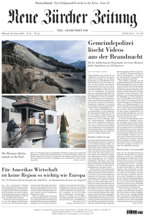 Cover of Neue Zurcher Zeitung