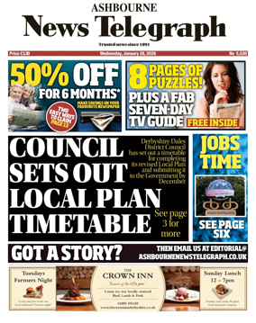 Cover of Ashbourne News Telegraph