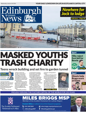 Cover of Edinburgh Evening News
