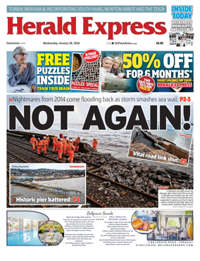 Cover of Herald Express (Torbay Brixham & South Hams Edition)