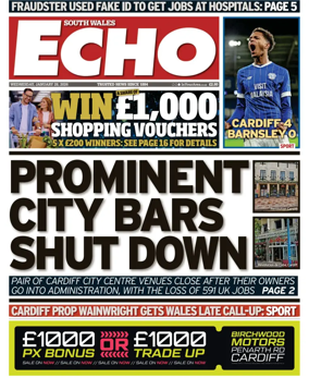 Cover of South Wales Echo