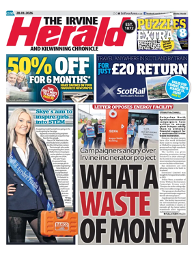 Cover of The Irvine Herald and Kilwinning Chronicle