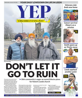 Cover of Yorkshire Evening Post