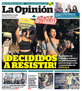Cover of La Opinion