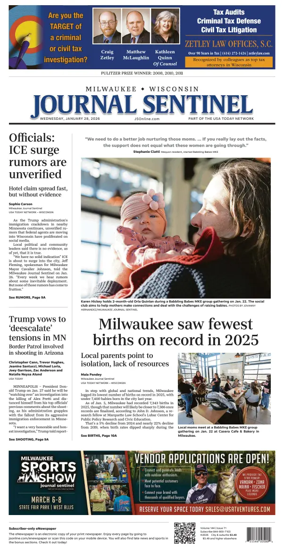 Cover of Milwaukee Journal Sentinel