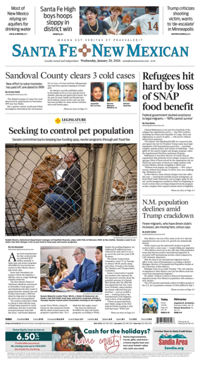 Cover of Santa Fe New Mexican