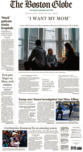 Cover of The Boston Globe