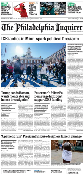 Cover of The Philadelphia Inquirer (South Jersey edition)