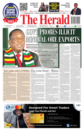 Cover of The Herald (Zimbabwe)