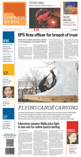 Cover of Edmonton Journal