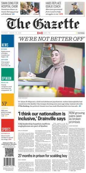 Cover of Montreal Gazette